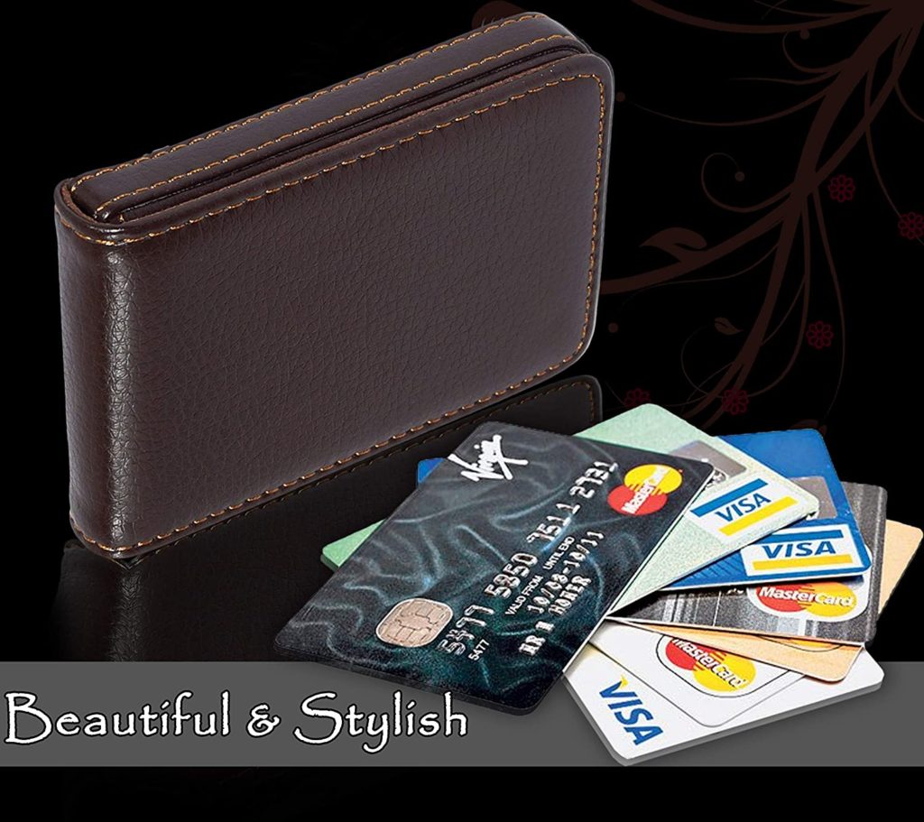 NISUN Imported Leather Pocket Sized Business or Credit or ATM Card Holder  case Wallet with Magnetic Shut for Gift Brown Horizontal Flap Shape in  Hyderabad at best price by nisun - Justdial