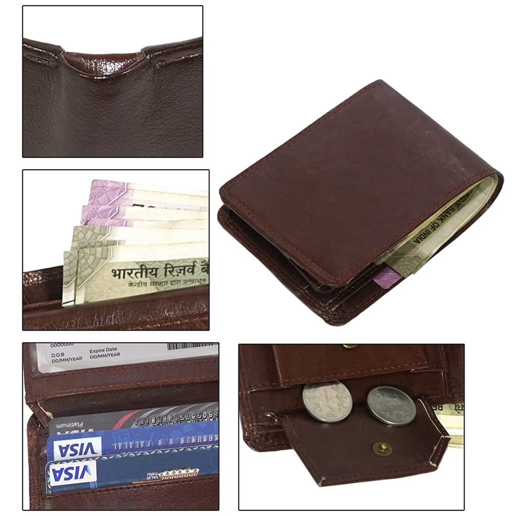 Amazon.com: Best wallets for men - Handmade Full Grain Leather Wallet -  Enfold Front Pocket Two Compartiment Case - Minimalist Design, Large  Capacity - Holds Money and Cards for Men & Women. (
