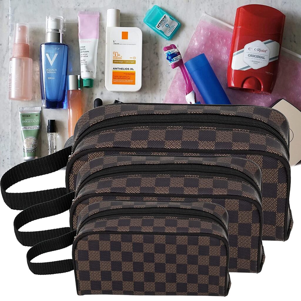 Niuer Checkered Make Up Bag, PU Vegan Leather India